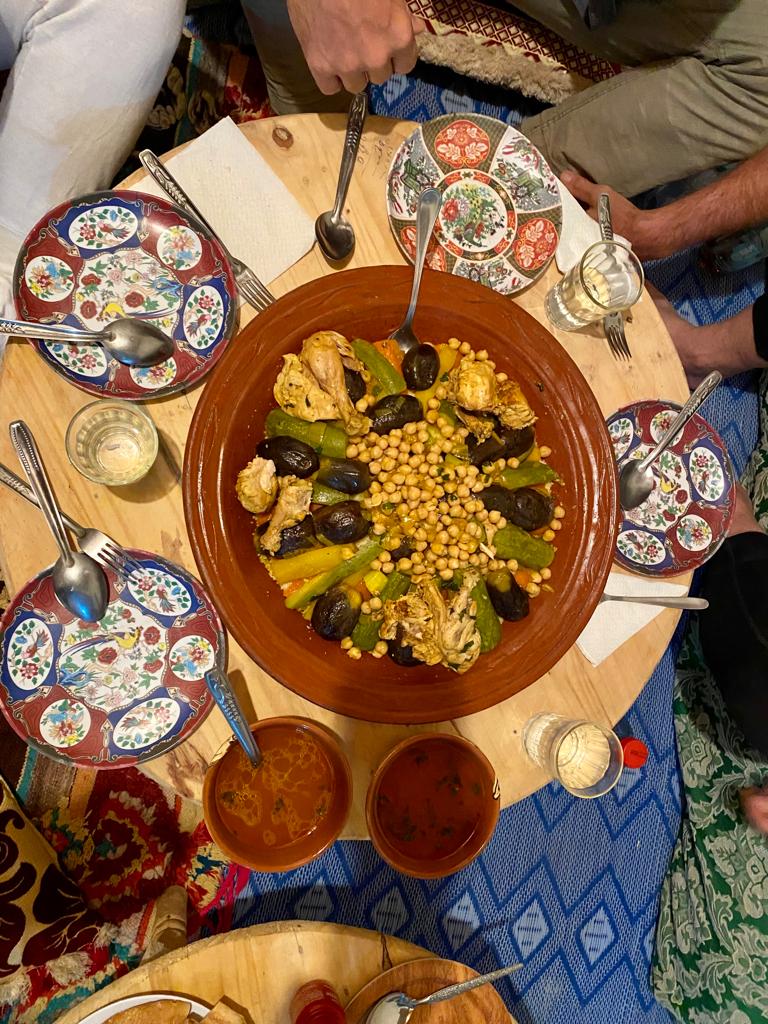 Marokkó nemzeti étele a Tajine,ilyen szuper ételekre lehet számítani a Tobukál csúcstúrán.